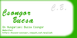 csongor bucsa business card